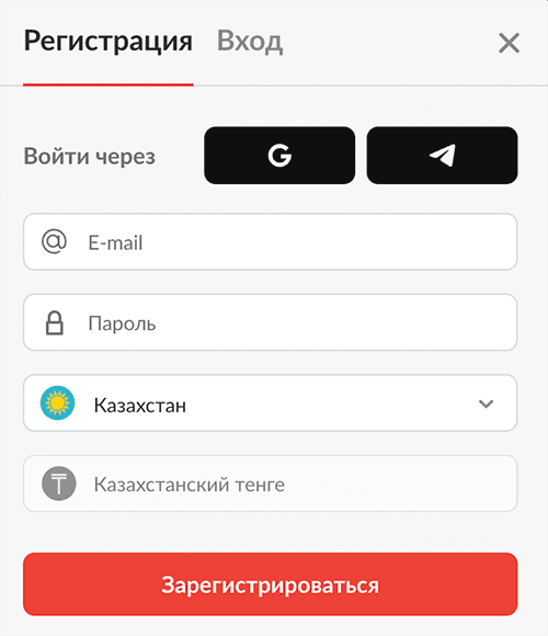 Oкнo peгиcтpaции в oнлaйн-кaзинo 1Гoу